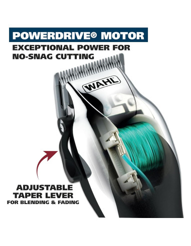 Cortadora de Cabello Wahl Chrome Pro 24 Piezas Plata