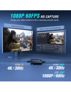 Tarjeta de Captura AmpliGame V3 1080P 60FPS HDMI USB 2