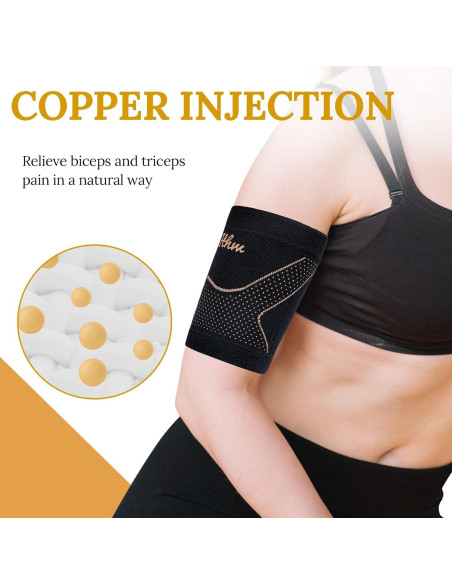 Faja de Compresión para Bíceps ITHW Cobre Mediana Alivio Dolor