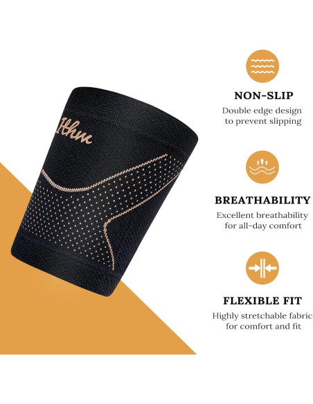 Faja de Compresión para Bíceps ITHW Cobre Mediana Alivio Dolor