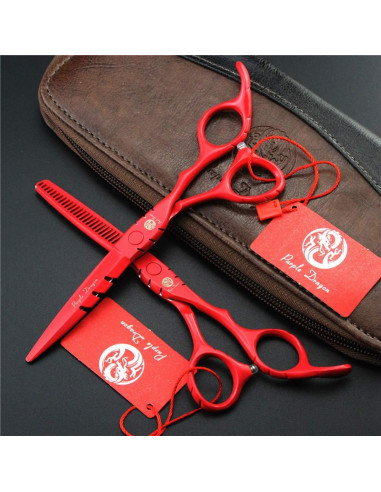 Tijera de Corte y Desbaste Purple Dragon 5.5" Acero Japonés