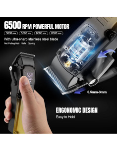 Juego de Cortapelos Zesuti 3 en 1 Inalámbrico Amarillo 2