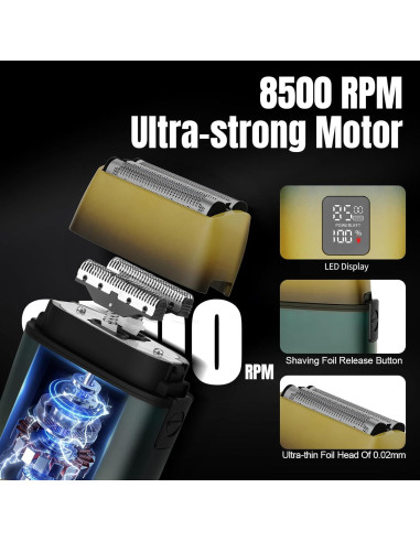 Juego de Cortapelos Zesuti 3 en 1 Inalámbrico Amarillo