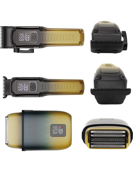 Juego de Cortapelos Zesuti 3 en 1 Inalámbrico Amarillo