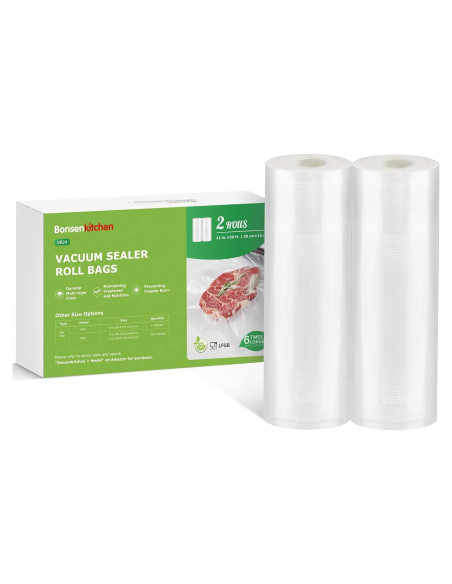 Bolsas de Sellado al Vacío Bonsenkitchen 2 Rollos 28x15m