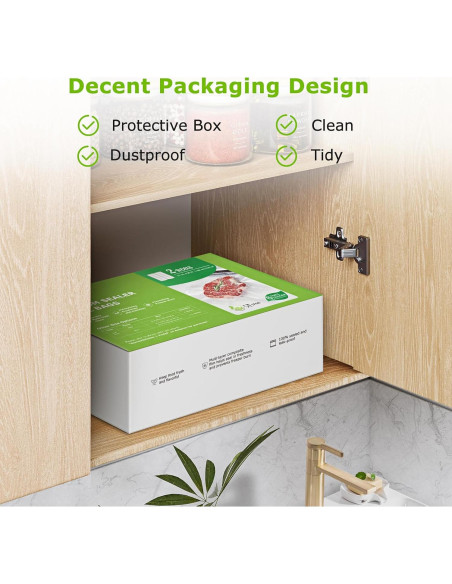 Bolsas de Sellado al Vacío Bonsenkitchen 2 Rollos 28x15m