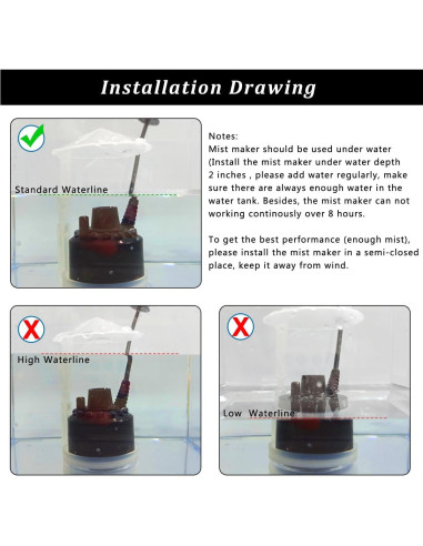 Creador de Niebla PULACO 24V para Estanques y Decoración