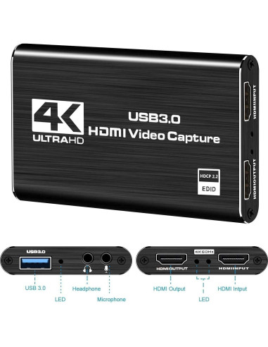 Tarjeta de Captura HDMI DIGITNOW 1080P 60fps para Streaming