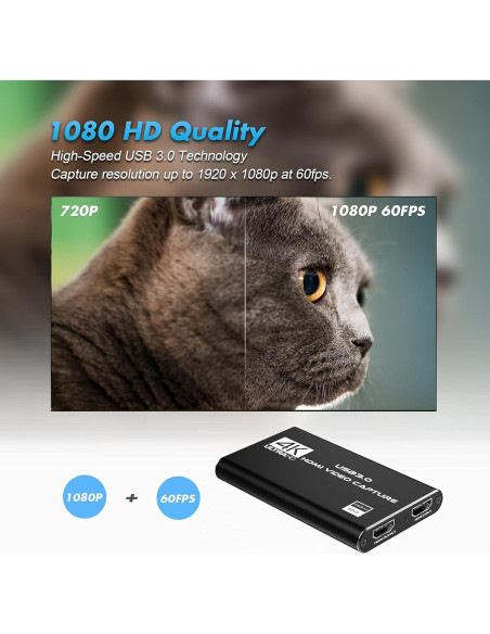 Tarjeta de Captura HDMI DIGITNOW 1080P 60fps para Streaming