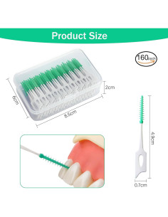 Cepillos de Dientes de Silicona Ndzefan 160 Piezas Verde 2