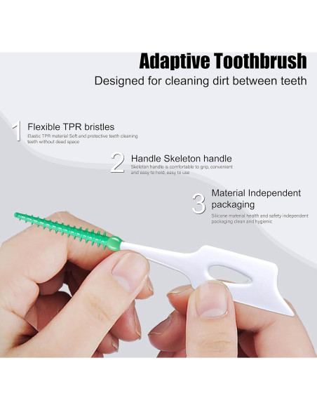 Cepillos de Dientes de Silicona Ndzefan 160 Piezas Verde