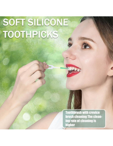 Cepillos de Dientes de Silicona Ndzefan 160 Piezas Verde