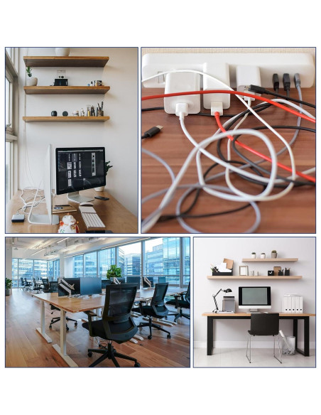 30 Piezas Bridas de Silicona Reutilizables uxcell 11.4 cm Lavanda