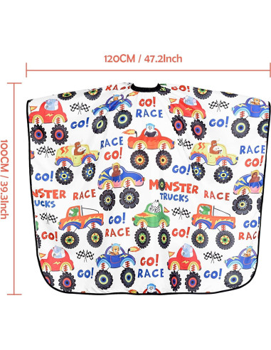 Capa de Corte de Cabello para Niños FaHaner Caricatura 91x91 cm