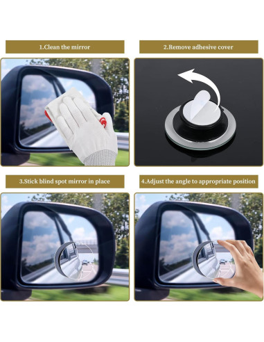 Espejos de Punto Ciego Yolev 4.9cm Autoadhesivos 6 Pcs