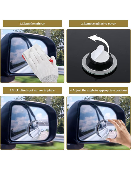 Espejos de Punto Ciego Yolev 4.9cm Autoadhesivos 6 Pcs