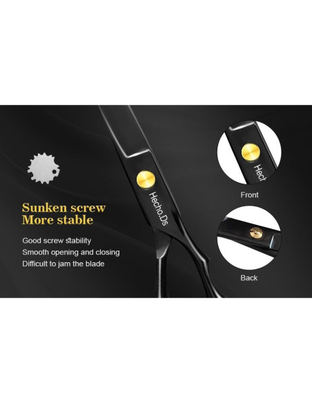 Juego de tijeras de peluquería Hecho.Ds 12 piezas profesional