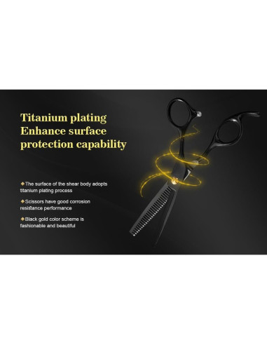 Juego de tijeras de peluquería Hecho.Ds 12 piezas profesional