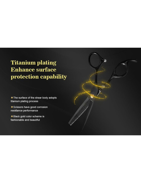 Juego de tijeras de peluquería Hecho.Ds 12 piezas profesional