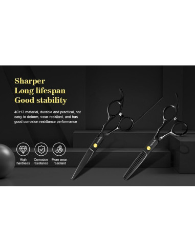 Juego de tijeras de peluquería Hecho.Ds 12 piezas profesional