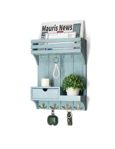 Soporte de Llaves Rebee Vision con Organizador de Correo Azul