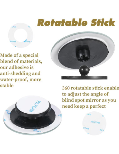 Espejos de Punto Ciego Yolev 4.9cm Autoadhesivos 6 Pcs