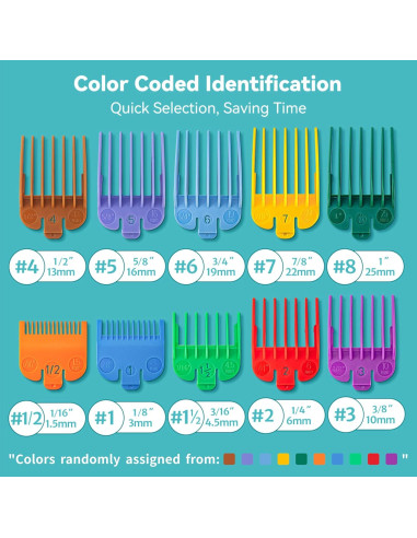 10 Protectores Cortadora de Cabello LAVEST Guías de Corte