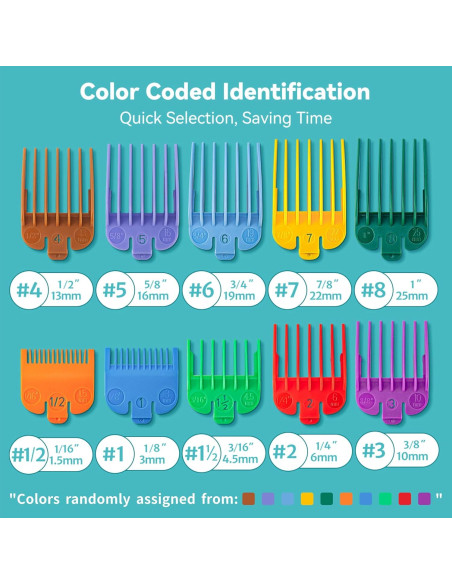 10 Protectores Cortadora de Cabello LAVEST Guías de Corte