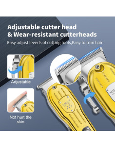 Kit de Cortapelos Profesional HIENA PRO Oro Inalámbrico 2