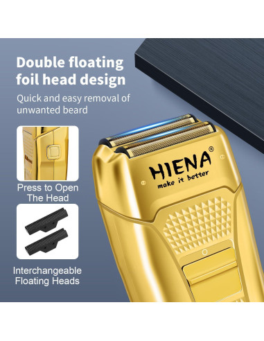 Kit de Cortapelos Profesional HIENA PRO Oro Inalámbrico