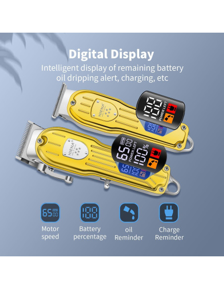 Kit de Cortapelos Profesional HIENA PRO Oro Inalámbrico