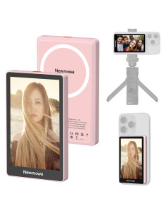 Monitor de Vlog Newmowa Rosa 1080P Inalámbrico y 4K