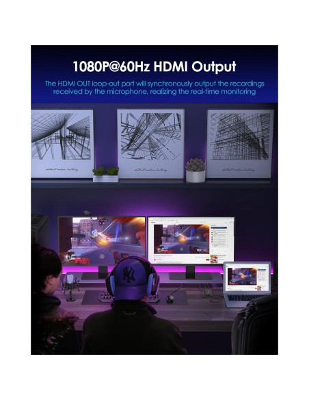 Tarjeta Captura Video LENTION V90 1080p HDMI USB 3.0