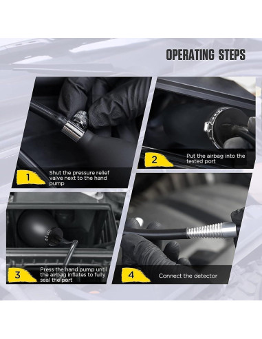 Válvula de aire inflable OURANTOOLS para pruebas de humo