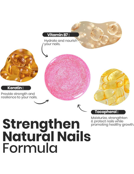 Set de Esmalte de Uñas Glitter Beetles - 6 Colores Secado Rápido