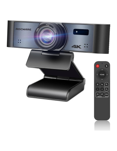 Cámara Web 4K ROCWARE RC16 con Micrófono y AI