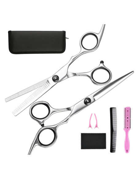 Kit Profesional de Tijeras de Corte de Cabello Fcysy 7 Pcs