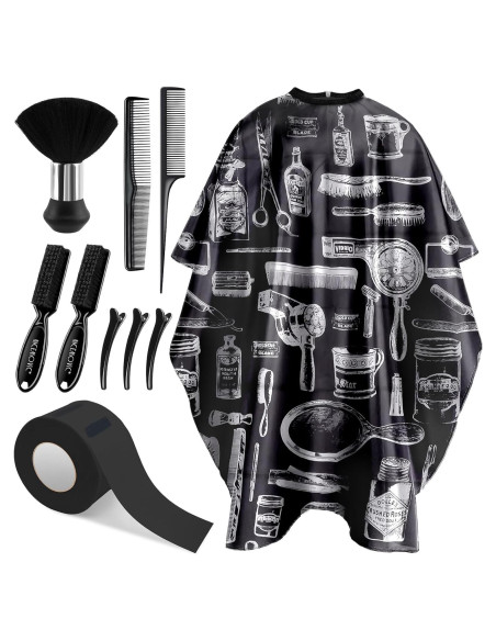 Capa de Corte NICEMOVIC 10 en 1 con Accesorios de Barbero