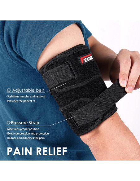 Faja de Compresión FEATOL para Tendinitis de Bíceps - Grande Faja de Compresión FEATOL para Tendinitis de Bíceps - Grande
