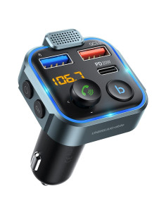 Transmisor FM Bluetooth 5.3 UNBREAKcable para coche, PD 20W