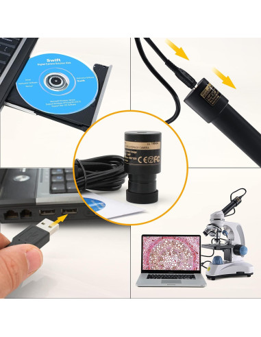 Cámara Digital 1.3MP SNM SWA-EP1 para Microscopios
