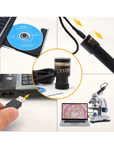 Cámara Digital 1.3MP SNM SWA-EP1 para Microscopios
