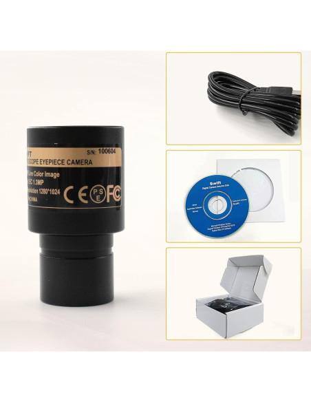 Cámara Digital 1.3MP SNM SWA-EP1 para Microscopios
