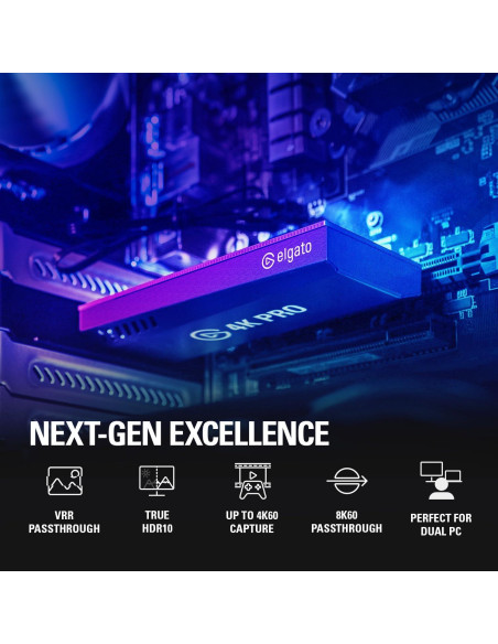 Tarjeta de Captura Interna Elgato 4K Pro - 8K60 Passthrough
