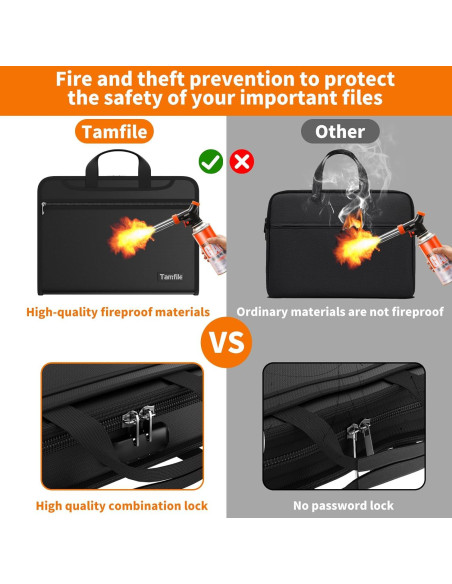 Organizador de Archivos Acordeón Ignífugo Tamfile 13 Bolsillos A4 Organizador de Archivos Acordeón Ignífugo Tamfile 13 Bolsillos A4