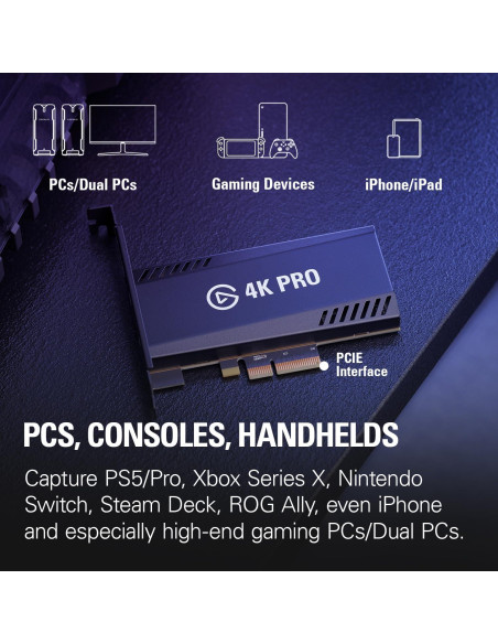 Tarjeta de Captura Interna Elgato 4K Pro - 8K60 Passthrough