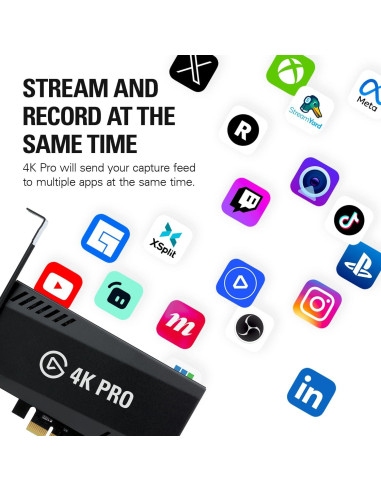 Tarjeta de Captura Interna Elgato 4K Pro - 8K60 Passthrough