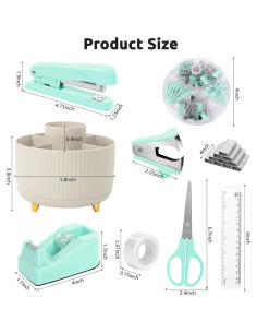 Set de Oficina 10 Piezas Gorsbark Soporte Rotatorio Beige 2