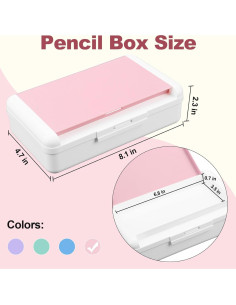 Estuche de Lápices Meiikun Doble Capa Rosa 20.57x11.94cm 2