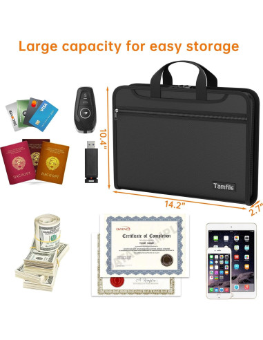 Organizador de Archivos Acordeón Ignífugo Tamfile 13 Bolsillos A4